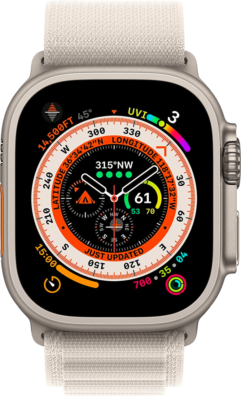 Polarstern Apple Watch Ultra GPS + Cellular, Silver Titanium Case and Alpine Loop, S.2