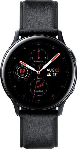 Samsung Galaxy Watch Active2 (SM-R830) Bluetooth - Roestvrij staal, 40 mm - Zwart