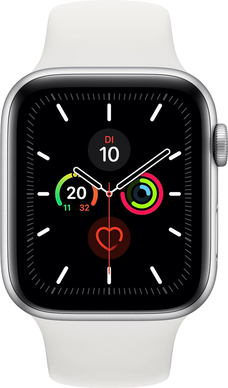 Apple Watch Series 5 LTE MWX12FD/A - Aluminium kast, sportbandje, 40 mm - Zilver