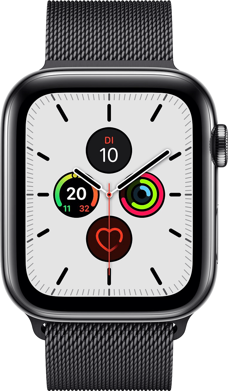 Apple Watch Series 5 LTE MWX92FD/A - Roestvrij staal, Milanese lus, 40 mm - Space Black