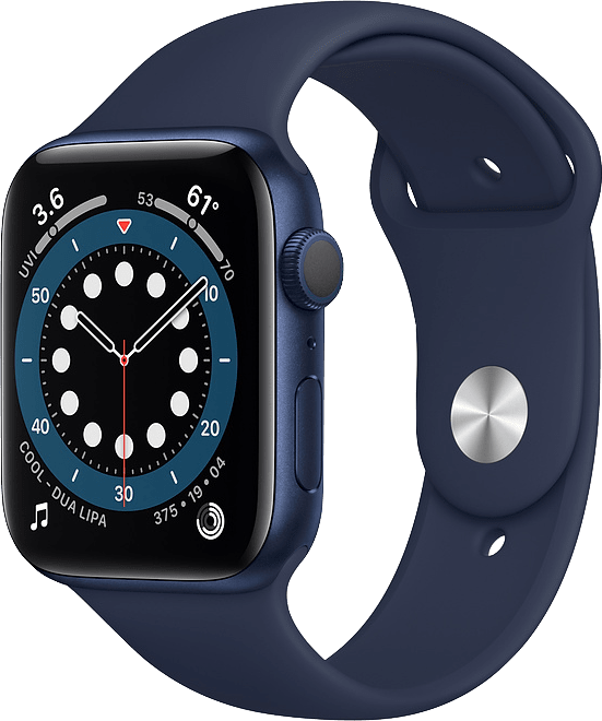 Apple Watch Series 6 GPS M00J3FD/A - Aluminium, 44 mm - Blauw
