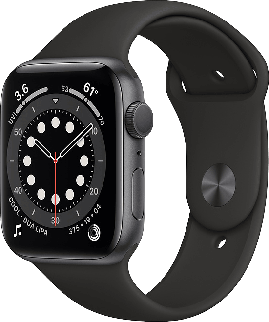 Apple Watch Series 6 GPS M00H3FD/A - Aluminium, 44 mm - Spacegrijs