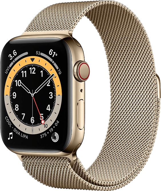 Apple Watch Series 6 GPS + Cellular, 44mm Gold Stainless Steel Case with Gold Milanese Loop *NEW*