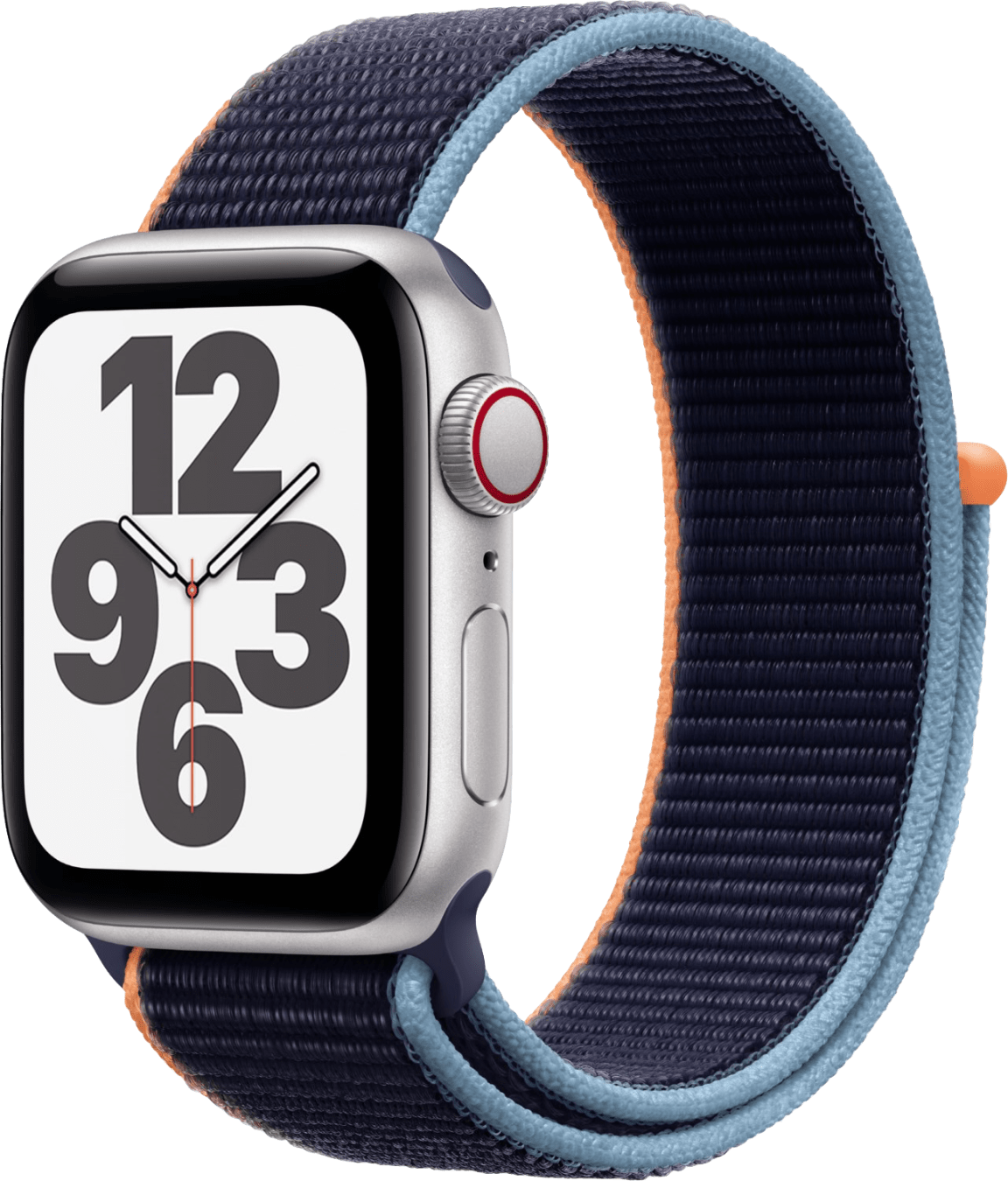 Apple Watch SE LTE MYEG2FD/A - 40 mm, diepblauwe sportlus - zilver