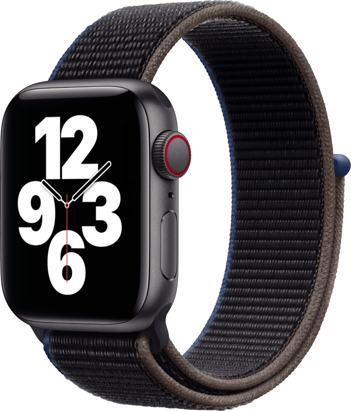 Apple Watch SE GPS + Cellular, 40mm Space Gray Aluminium Case with Charcoal Sport Loop *NEW*
