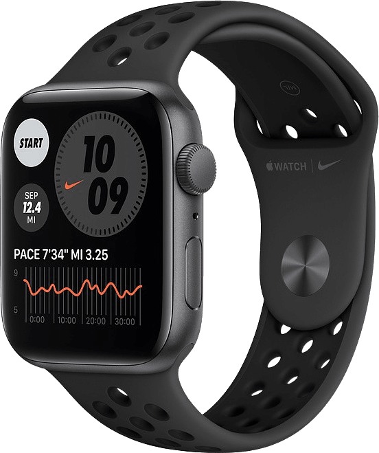 Apple Watch Nike SE GPS, 40mm Space Gray Aluminium Case with Anthracite/Black Nike Sport Band - Regular *NEW*