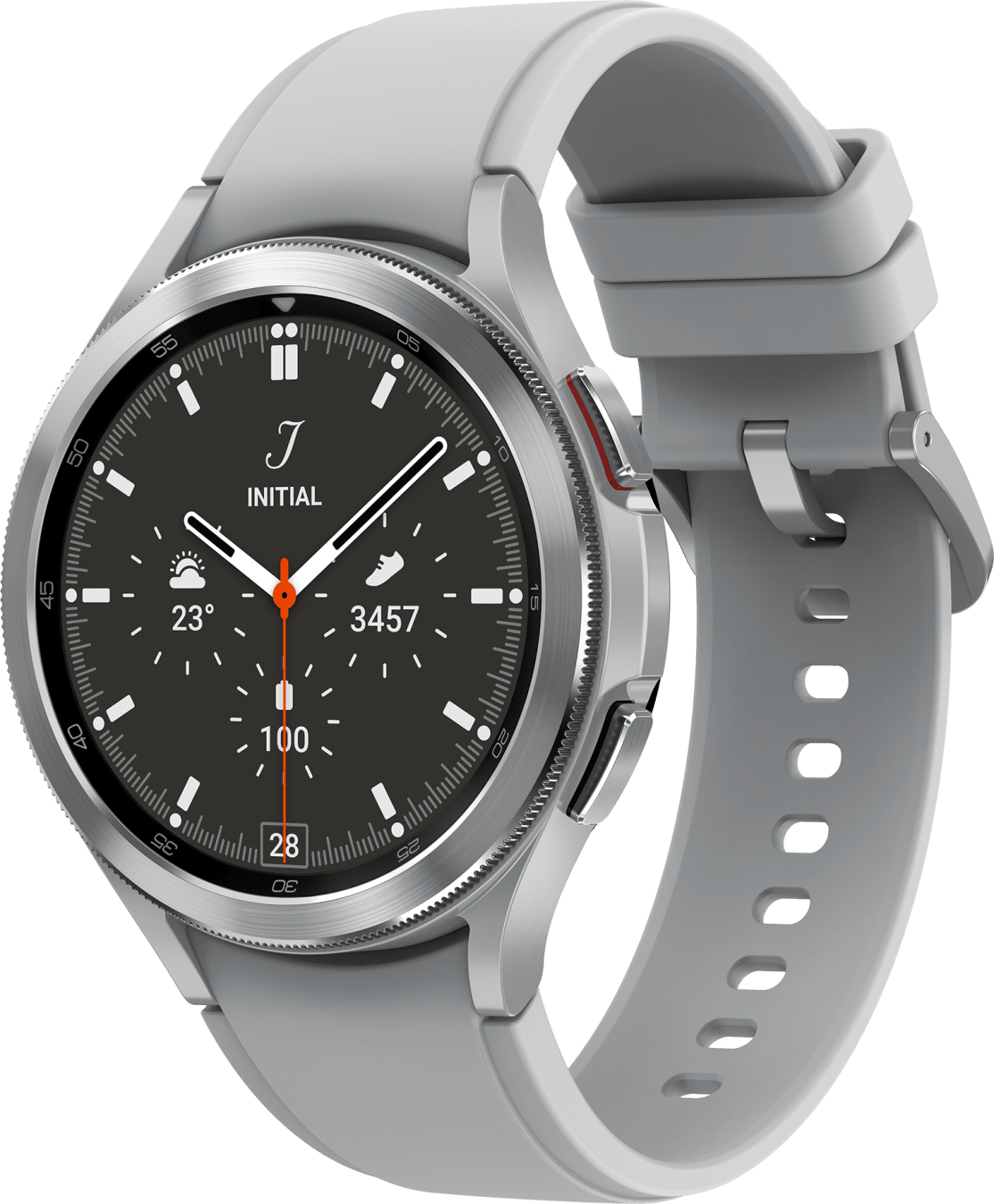 Samsung Galaxy Watch4 Classic 3,56 cm (1.4") 46 mm SAMOLED 4G Zilver GPS