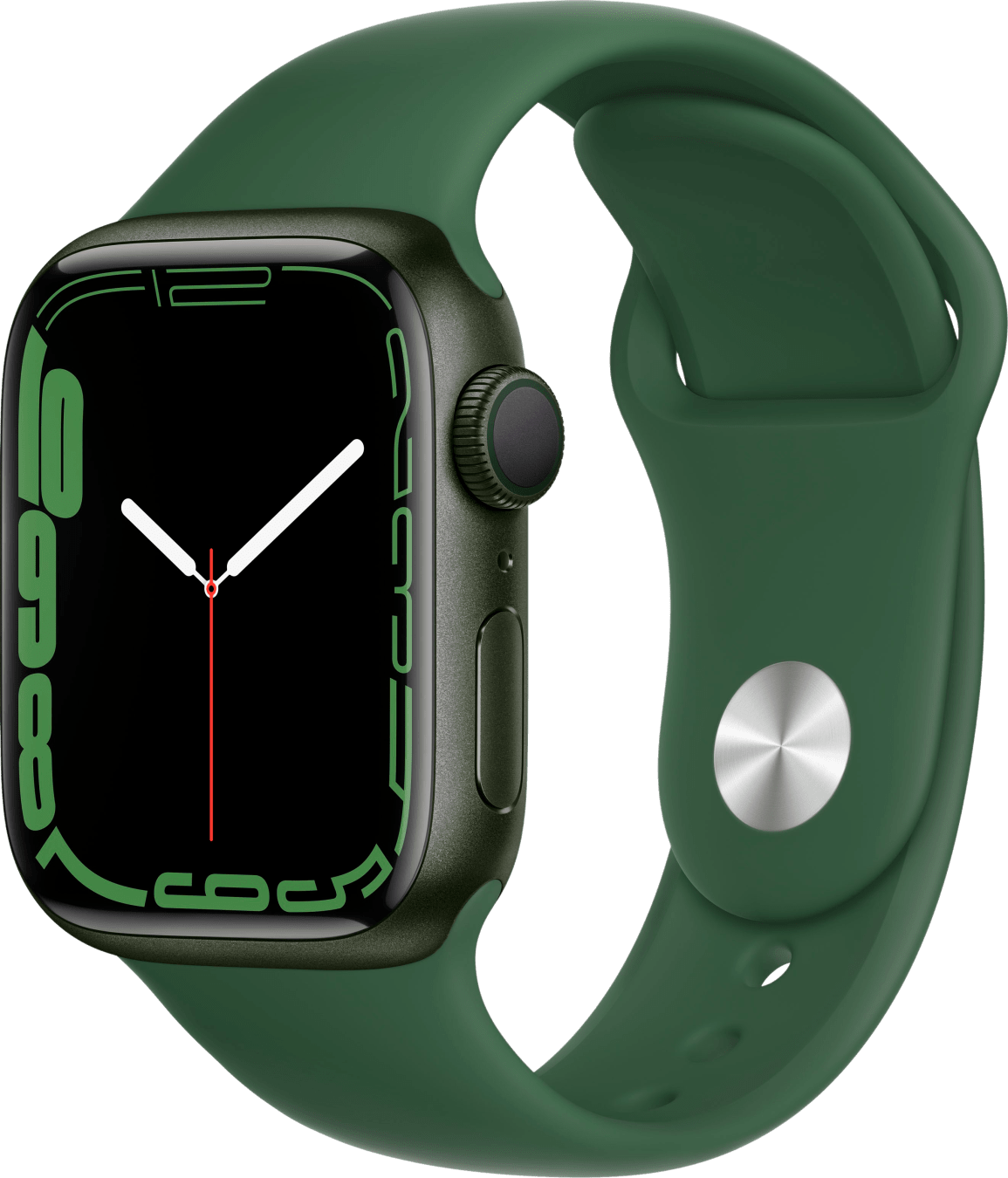 Apple Watch 7 LTE MKHT3FD/A - Aluminum, Clover Sportband, 41mm - Groen