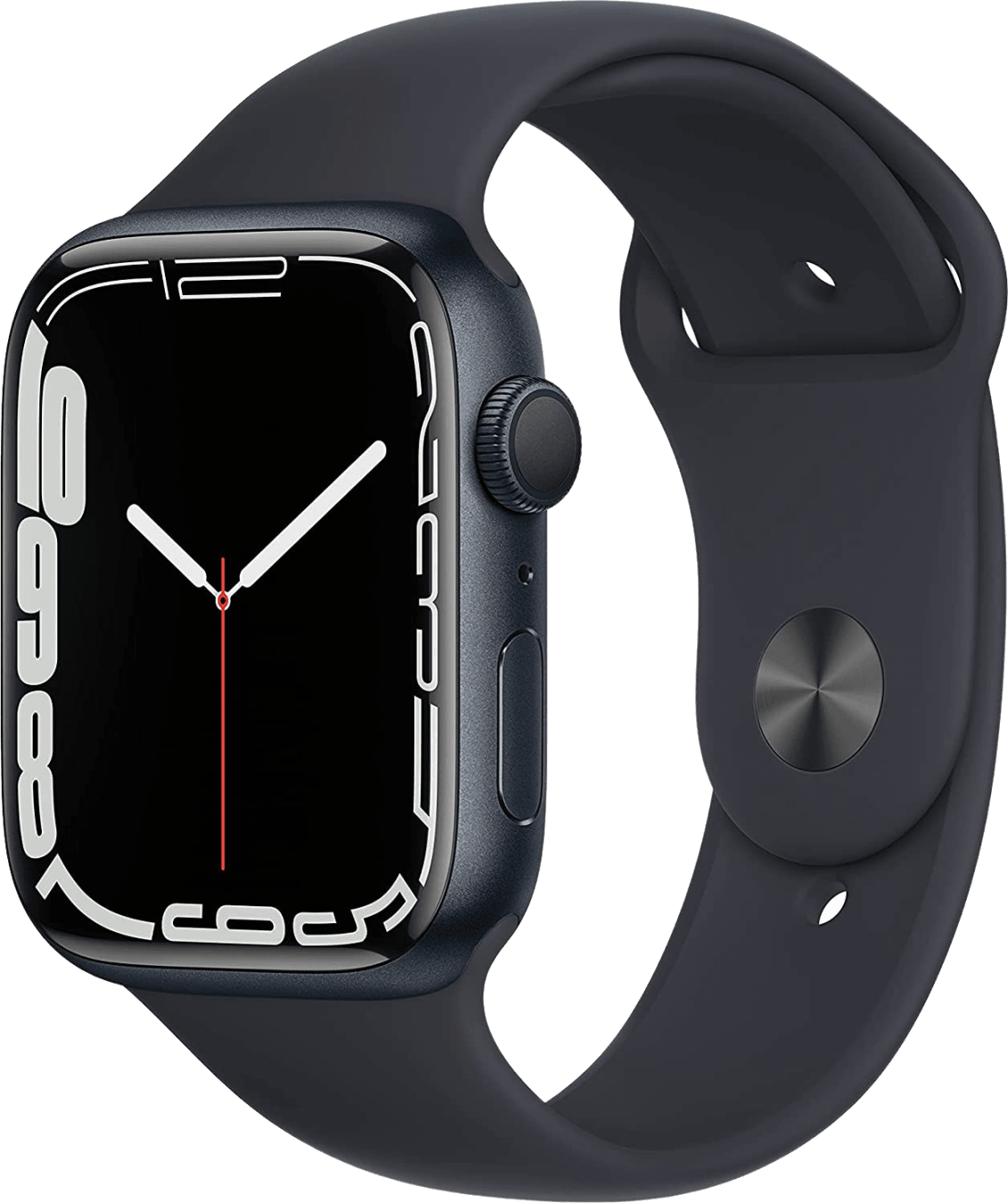 Apple Watch 7 LTE MKJP3FD/A - Aluminium, Midnight Sportbandje, 45mm - Midnight