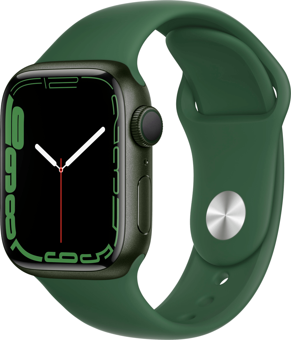 Apple Watch 7 LTE MKJR3FD/A - Aluminium, Clover Sportband, 45mm - Groen