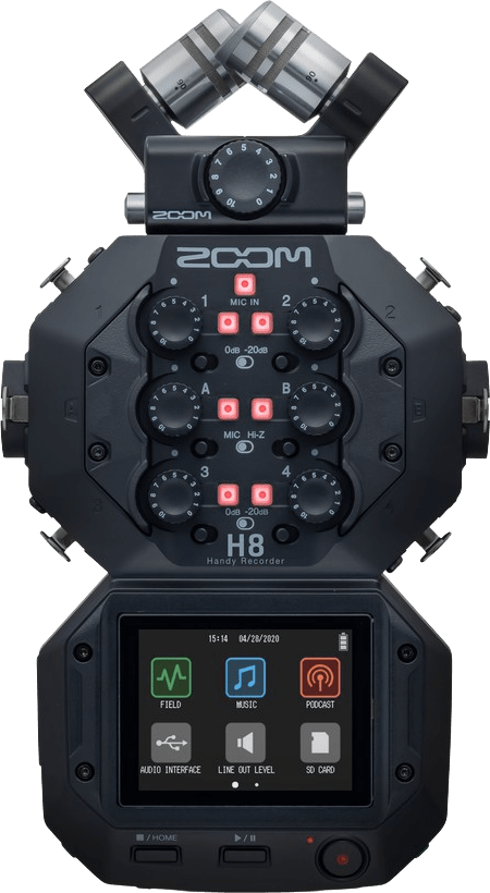 Zoom H8 draagbare 12-sporen audiorecorder