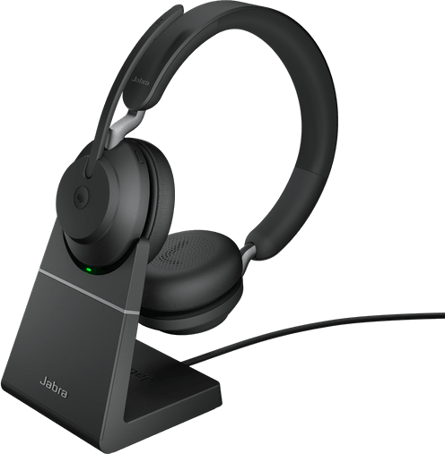 Jabra Evolve2 65 MS Stereo (USB-A) (inkl. Ladestation) Kabellose Büro-Kopfhörer