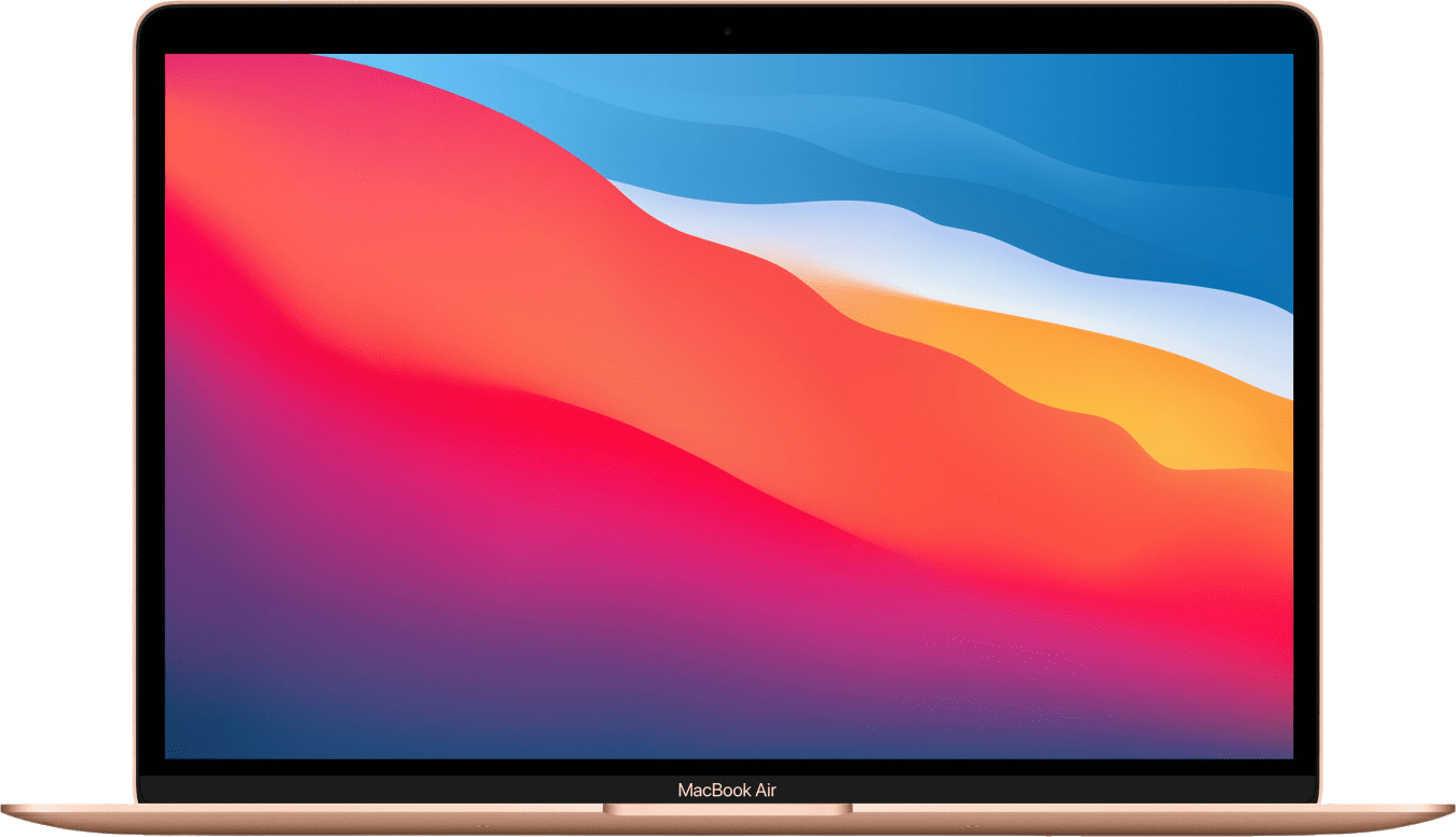 Apple MacBook Air 13.3 (True Tone Retina Display) 3.2 GHz M1-Chip 8 GB RAM 256 GB PCIe SSD [Late 2020, Duitse toetsenbordindeling, QWERTZ] goud