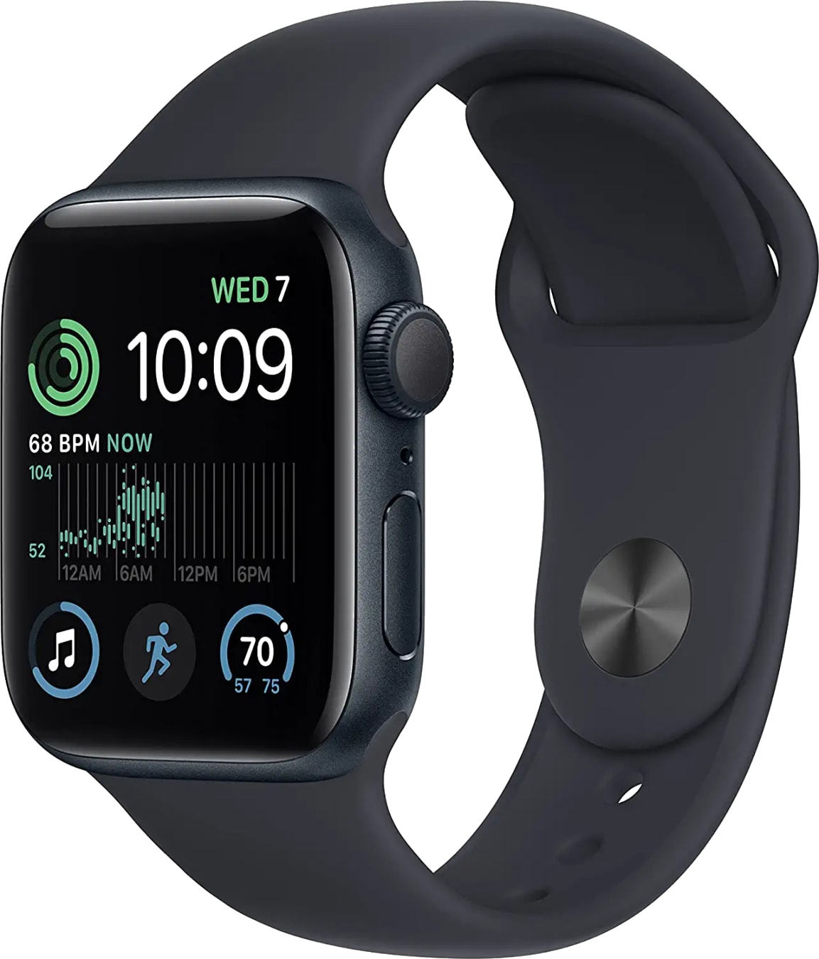 Apple Watch SE (2022) GPS MNJT3FD/A - Midnight Sportbandje, 40mm - Midnight