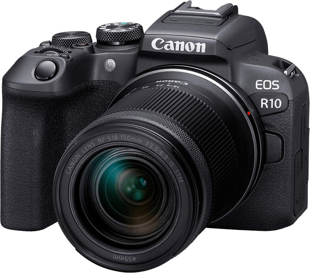Canon EOS R10 systeemcamera Zwart + RF-S 18-150mm f/3.5-6.3 IS STM + EF-EOS R Adapter
