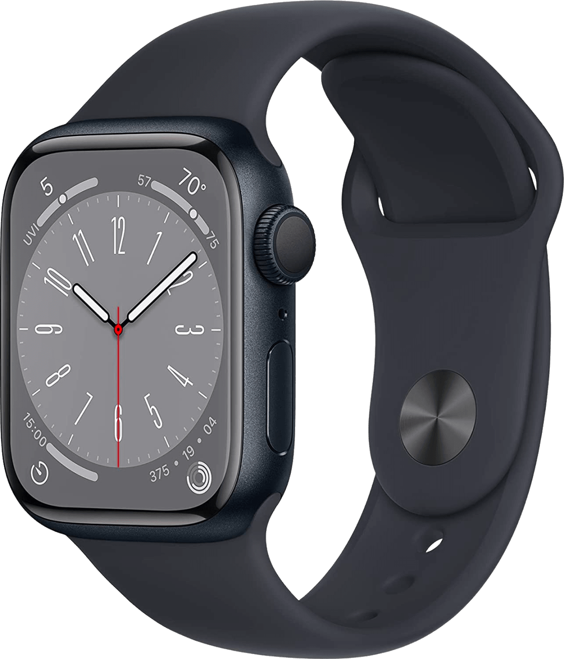 Apple Watch 8 LTE MNHV3FD/A - Aluminium, Midnight Sportbandje, 41 mm - Midnight