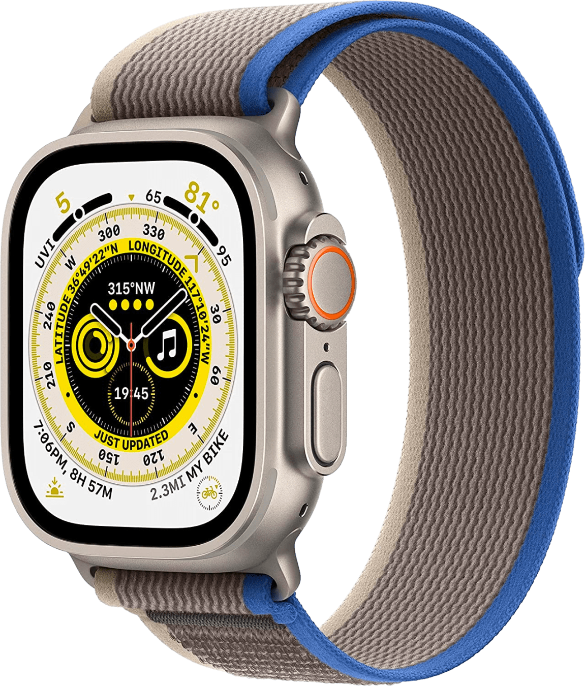 Apple Watch Ultra Ti 49mm (Trail Loop Blue/Grey) M/L LTE iOS