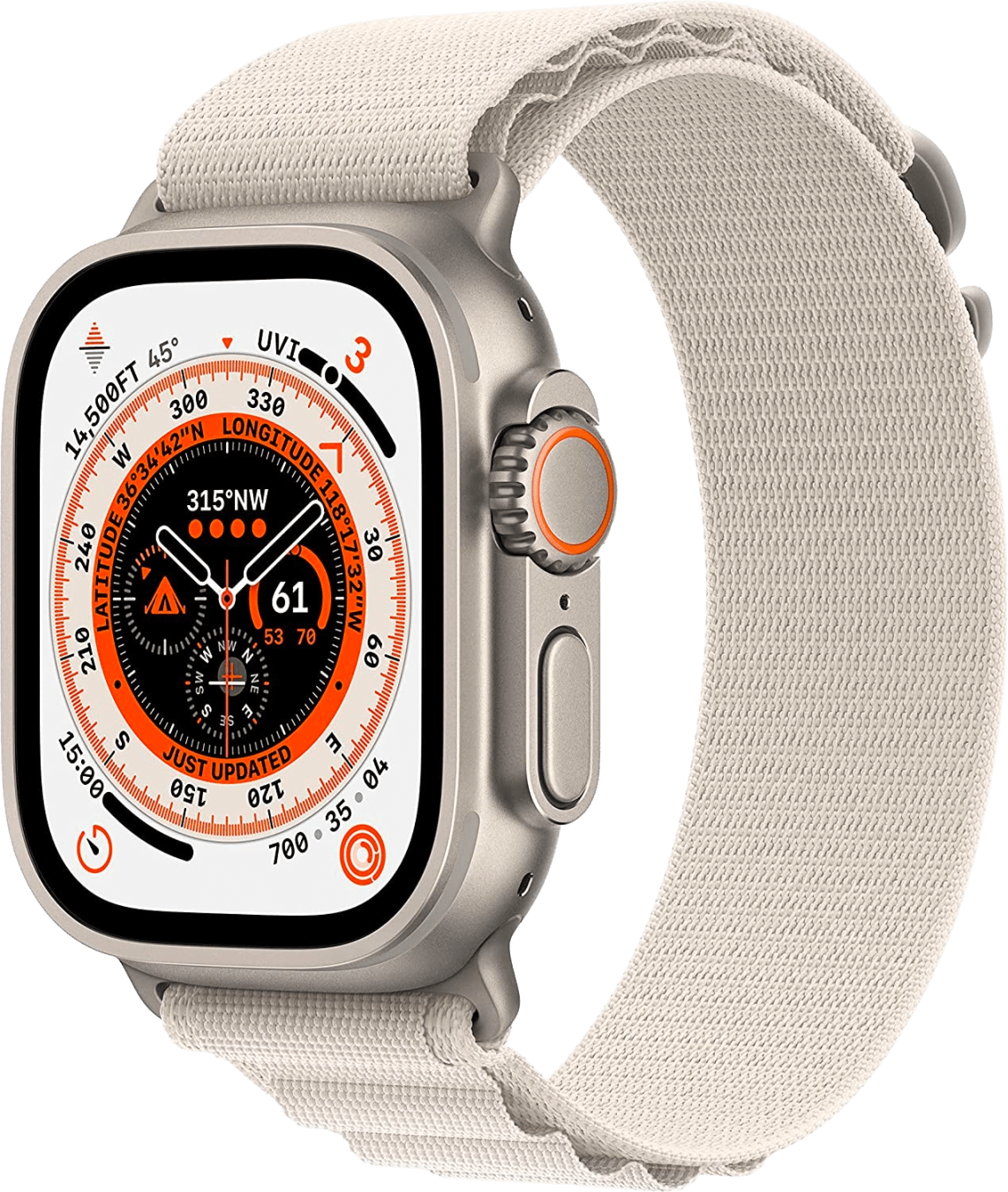 Apple Watch Ultra GPS + Cellular, Silver Titanium Case and Alpine Loop, M