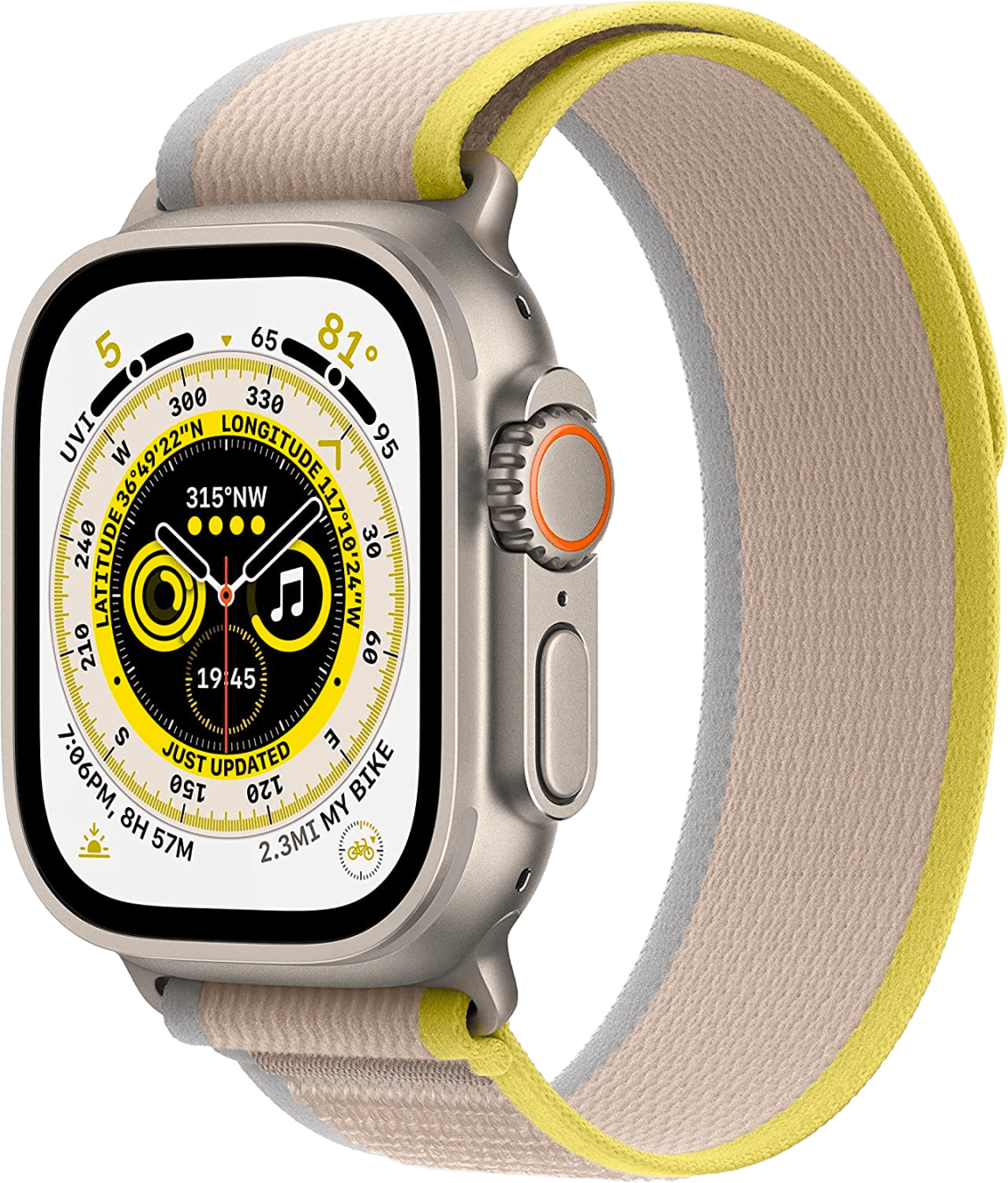 Apple Watch Ultra Ti 49mm (Trail Loop Yellow/Beige) S/M LTE iOS