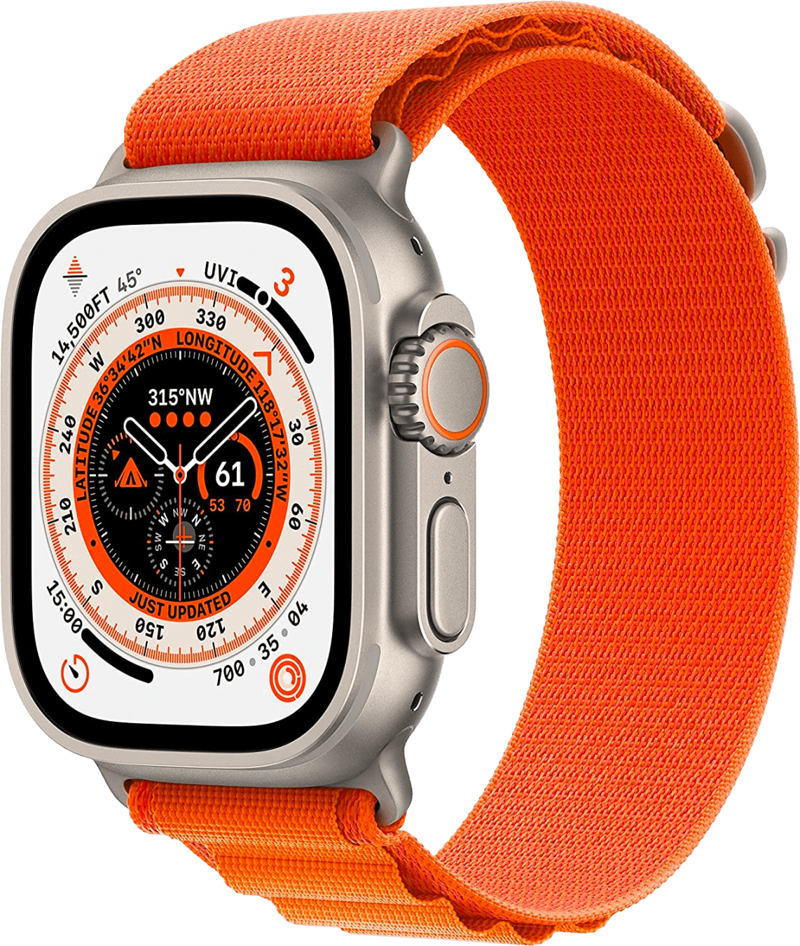 Apple Watch Ultra Ti 49mm (Trail Loop Orange) Medium LTE iOS