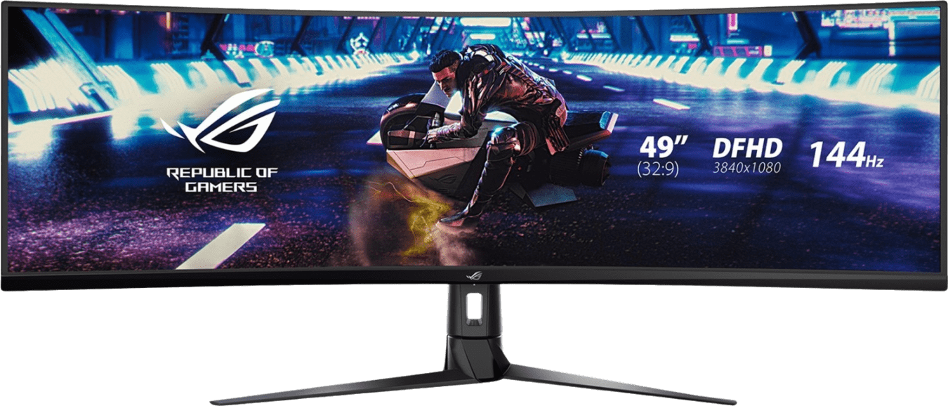 ASUS ROG Strix XG49VQ 49" Curved Gaming Monitor 2x HDMI, DisplayPort, USB-A 3.2 (5 Gbit/s), 144 Hz