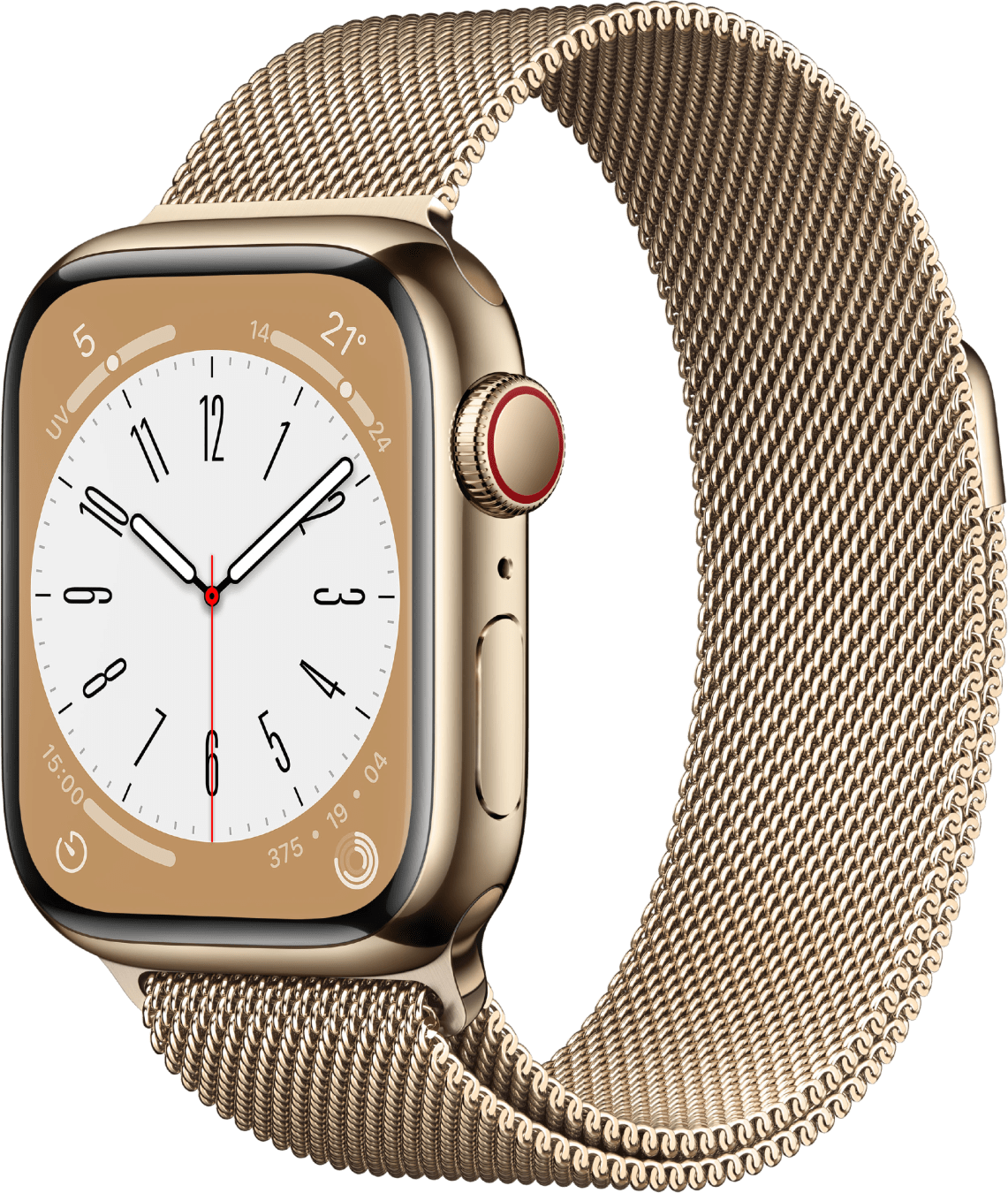 Apple Watch Series 8 GPS + Cellular, Stainless Steel Case and Milanese Band, 41mm