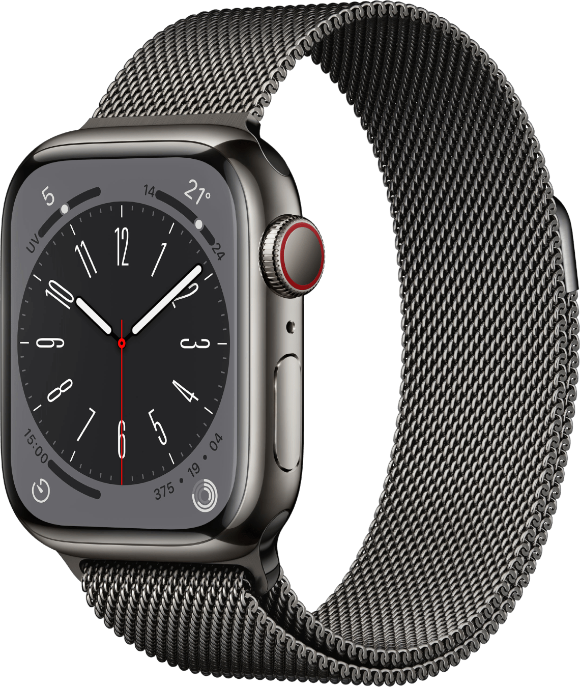 Apple Watch Series 8 GPS + Cellular, Stainless Steel Case and Milanese Band, 41mm