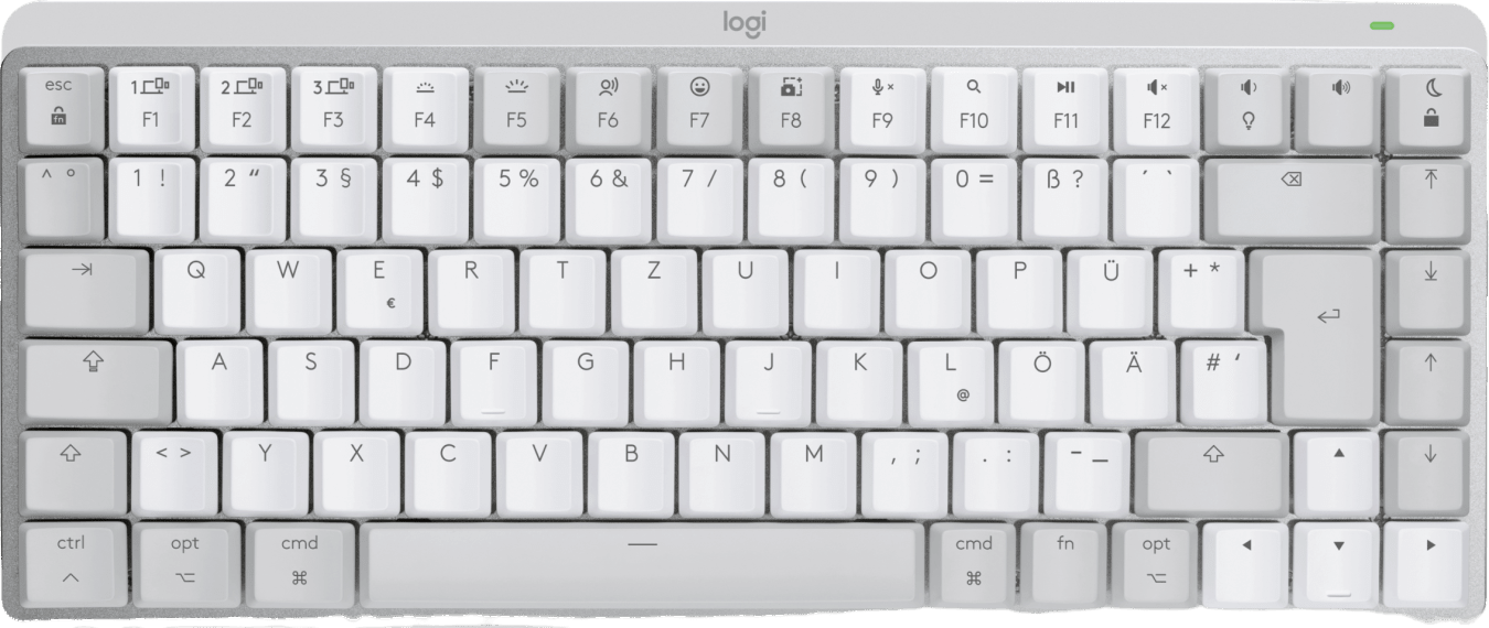 Logitech MX Mini Mechanical for Mac. Toetsenbord formaat: Tenkeyless/toetsenbord zonder numeriek toetsenblok (80 - 87%). Stijl toetsenbord: Recht. Aansluiting: Bluetooth, Toetsenbo