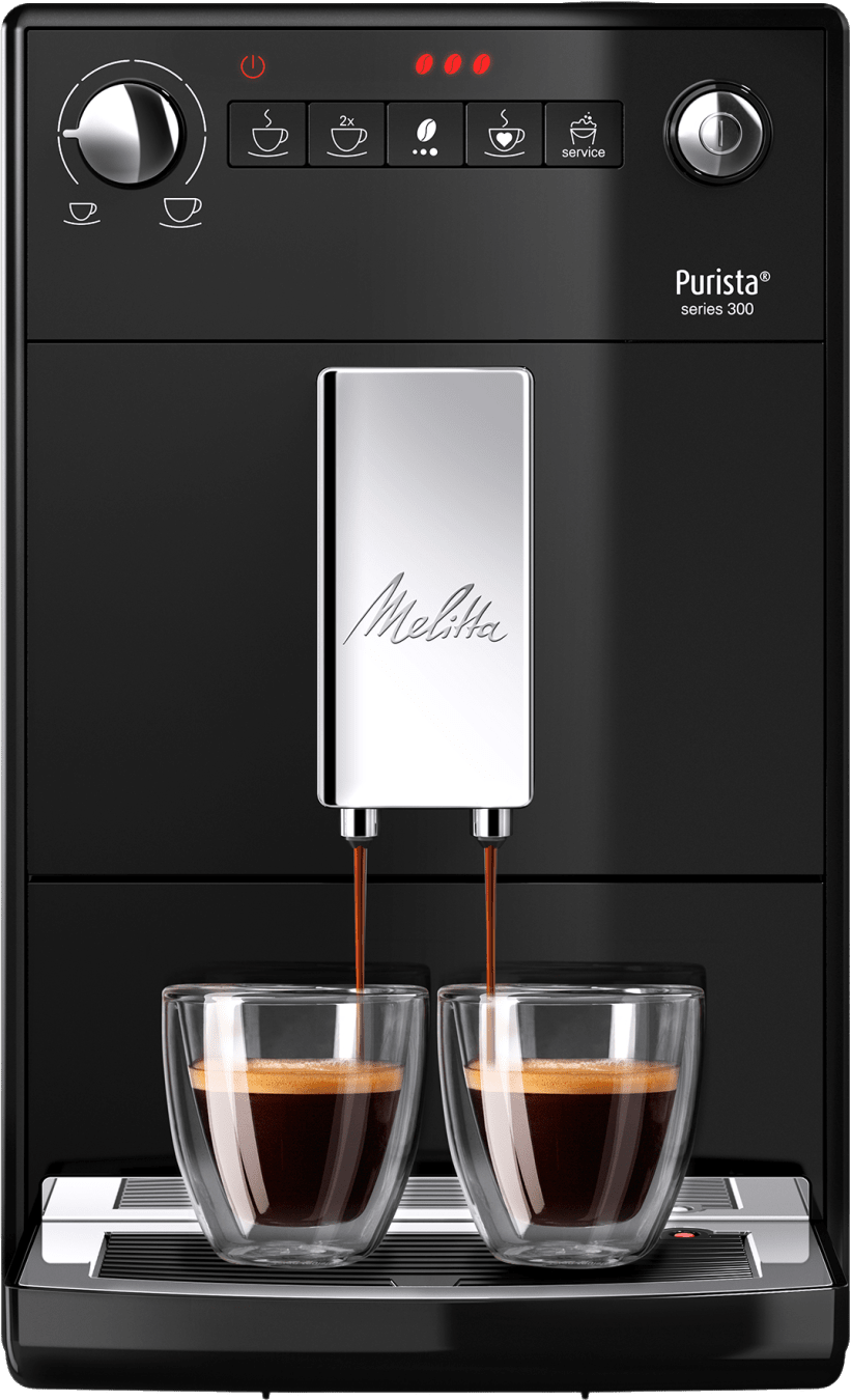 Melitta Volautomatisch koffiezetapparaat Purista® F230-102, zwart, Favoriete koffie-functie, compact & extra geruisloos