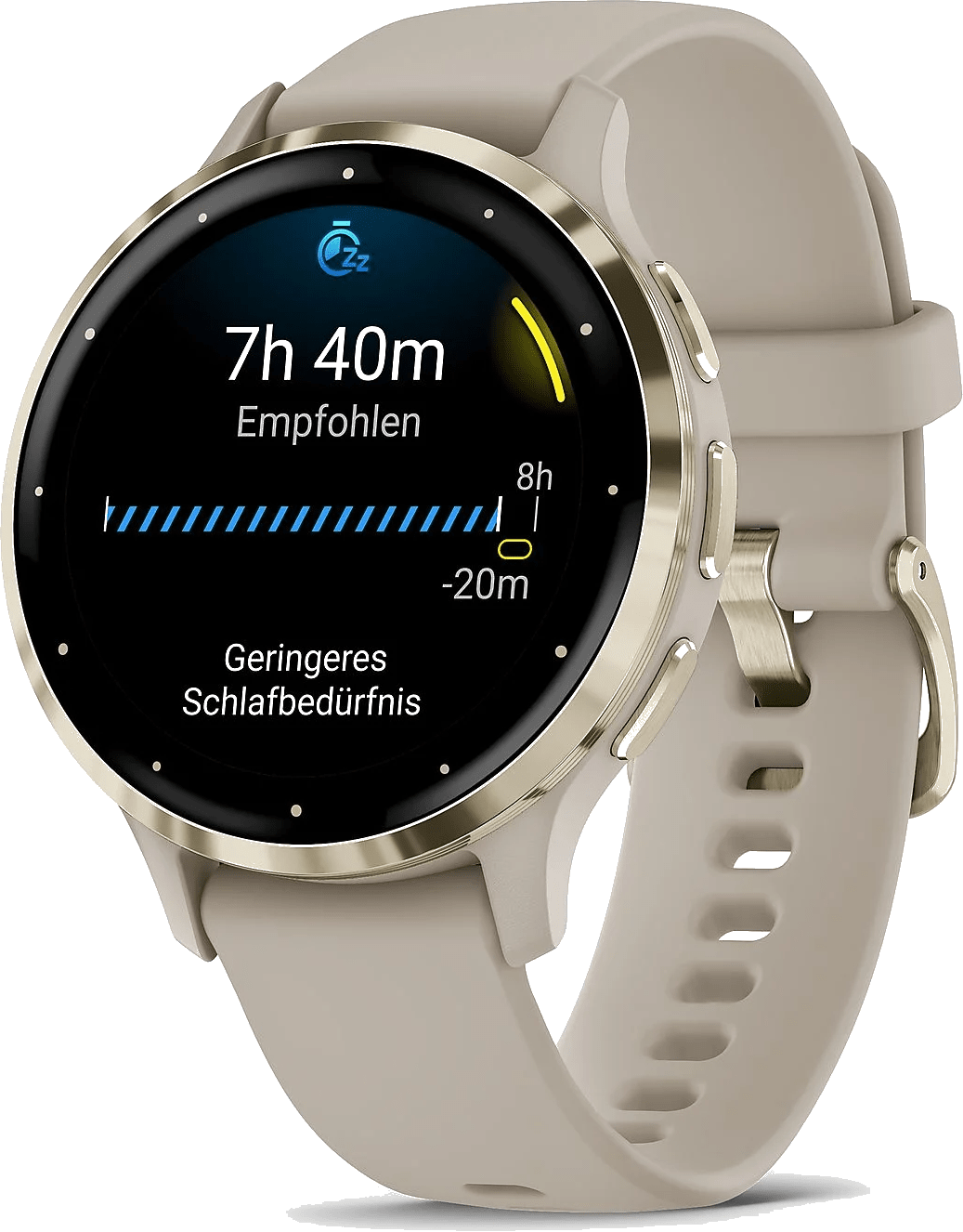 Garmin Venu 3s - Smartwatch - Sporthorloge - AMOLED-Scherm - 10 dagen batterij - Spraakassistent - Muziek - Garmin Pay- Slaapcoaching - French Grey