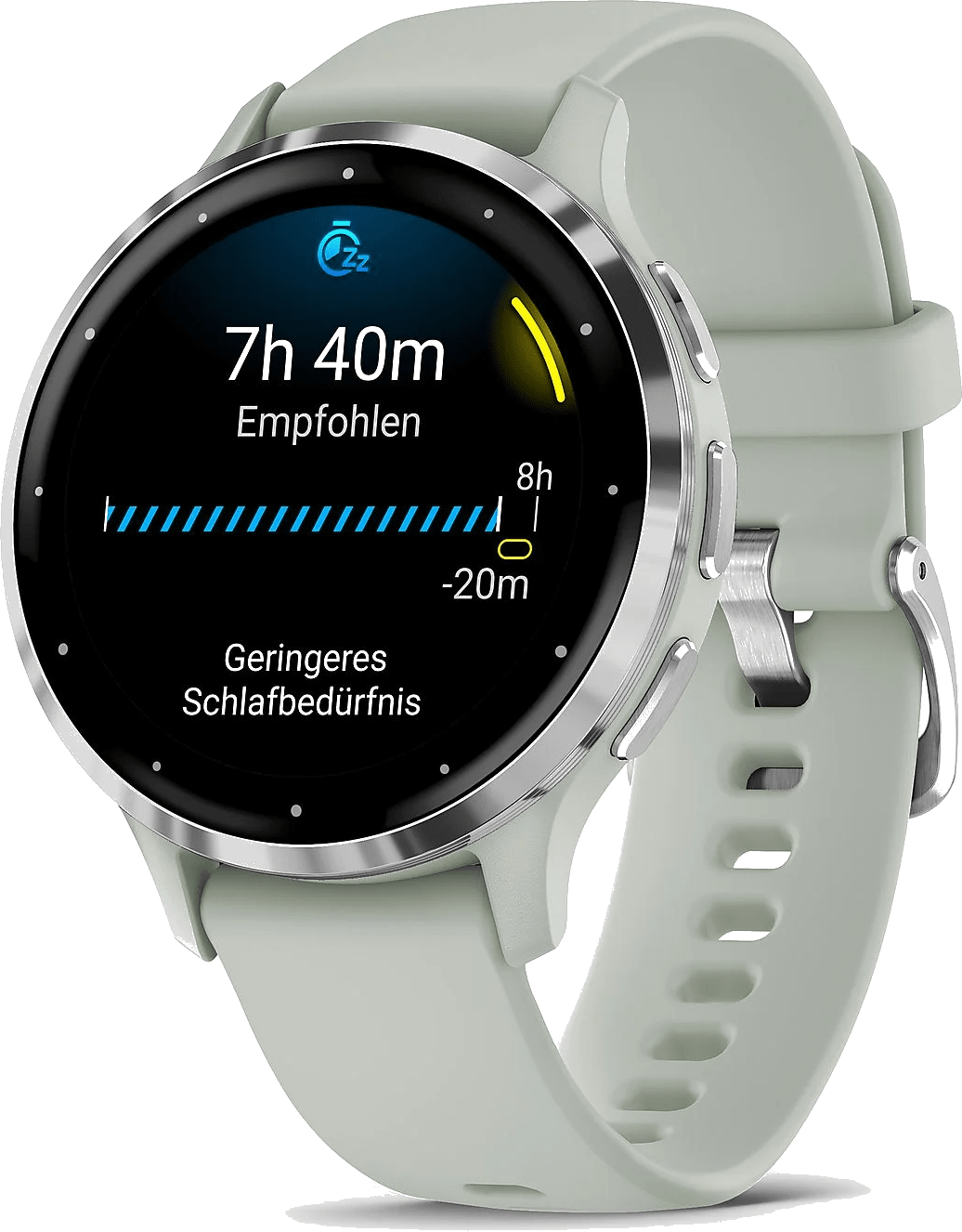 Garmin Venu 3s - Smartwatch - Sporthorloge - AMOLED-Scherm - 10 dagen batterij - Spraakassistent - Muziek - Garmin Pay- Slaapcoaching - Sage Grey
