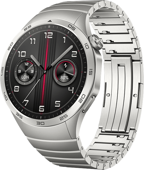 Huawei GT4 Smartwatch, Roestvrij stalen kast en roestvrij stalen band, 46mm