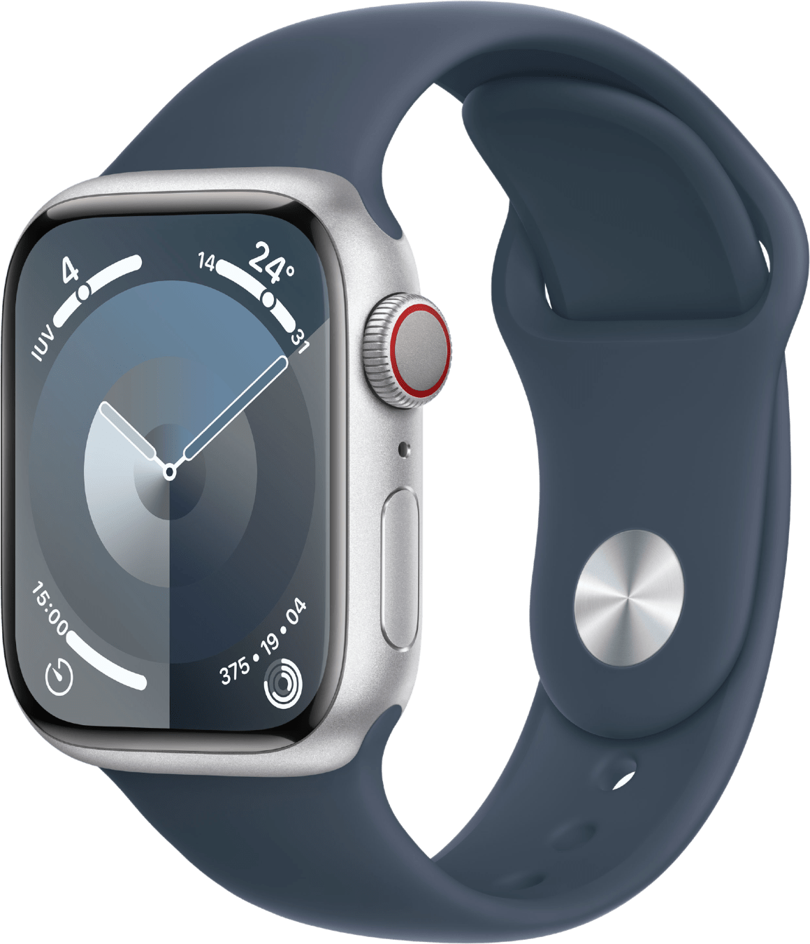 Apple Watch Series 9 GPS + Cellular, Aluminium Case and Sport Band, 41mm