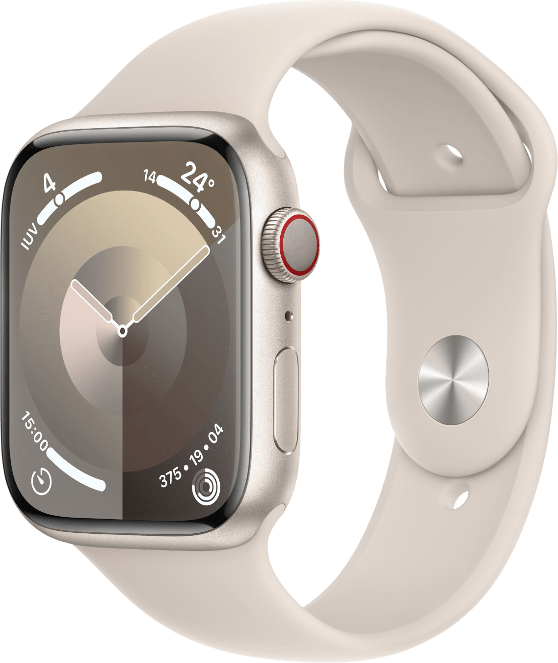 Apple Watch Series 9 GPS + Cellular, Aluminium Case and Sport Band, 45mm