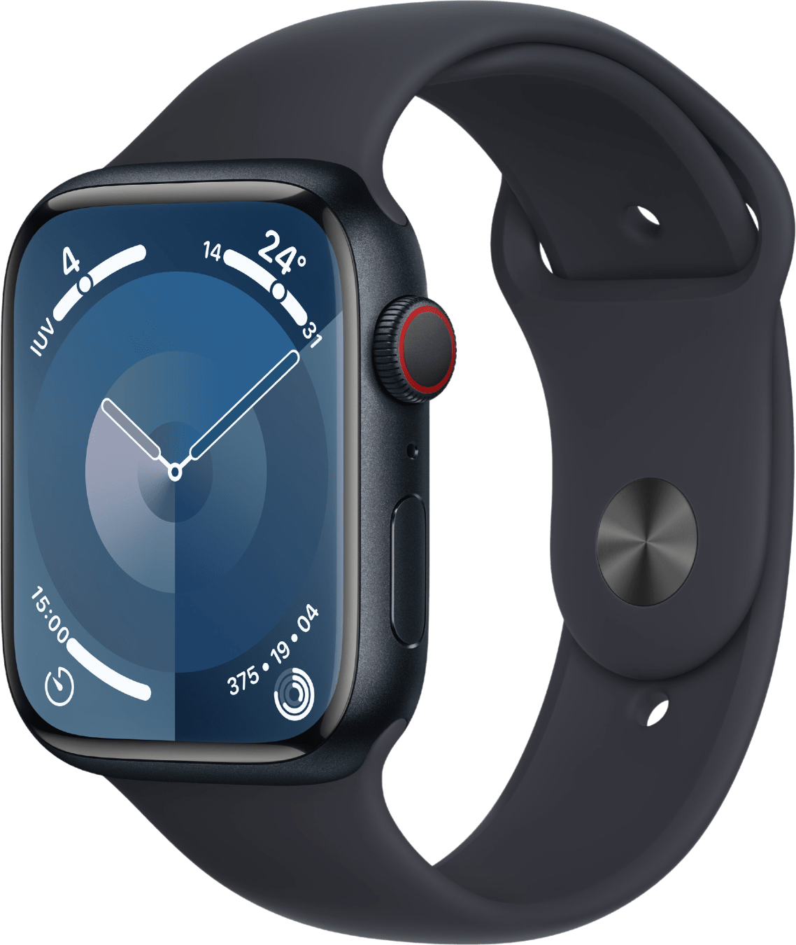 Apple Watch Series 9 GPS + Cellular, Aluminium Case and Sport Band, 45mm