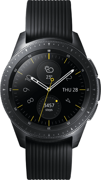 Samsung Galaxy Watch, 42mm Stainless steel case, Silicone band