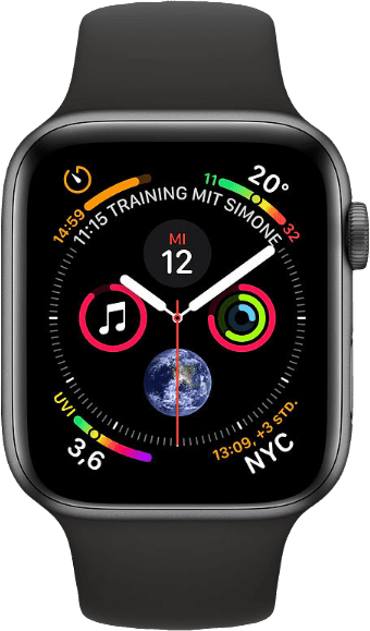 Apple Watch Series 4 40 mm aluminium spacegrijs met sportarmband [wifi] zwart