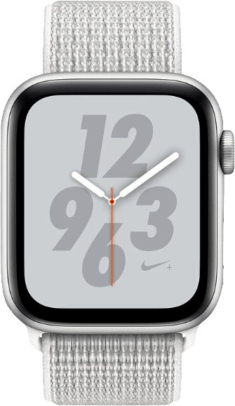 Apple Watch Nike+ Series 4 40 mm aluminiumzilver met geweven Nike sportbandje [wifi] grijswit