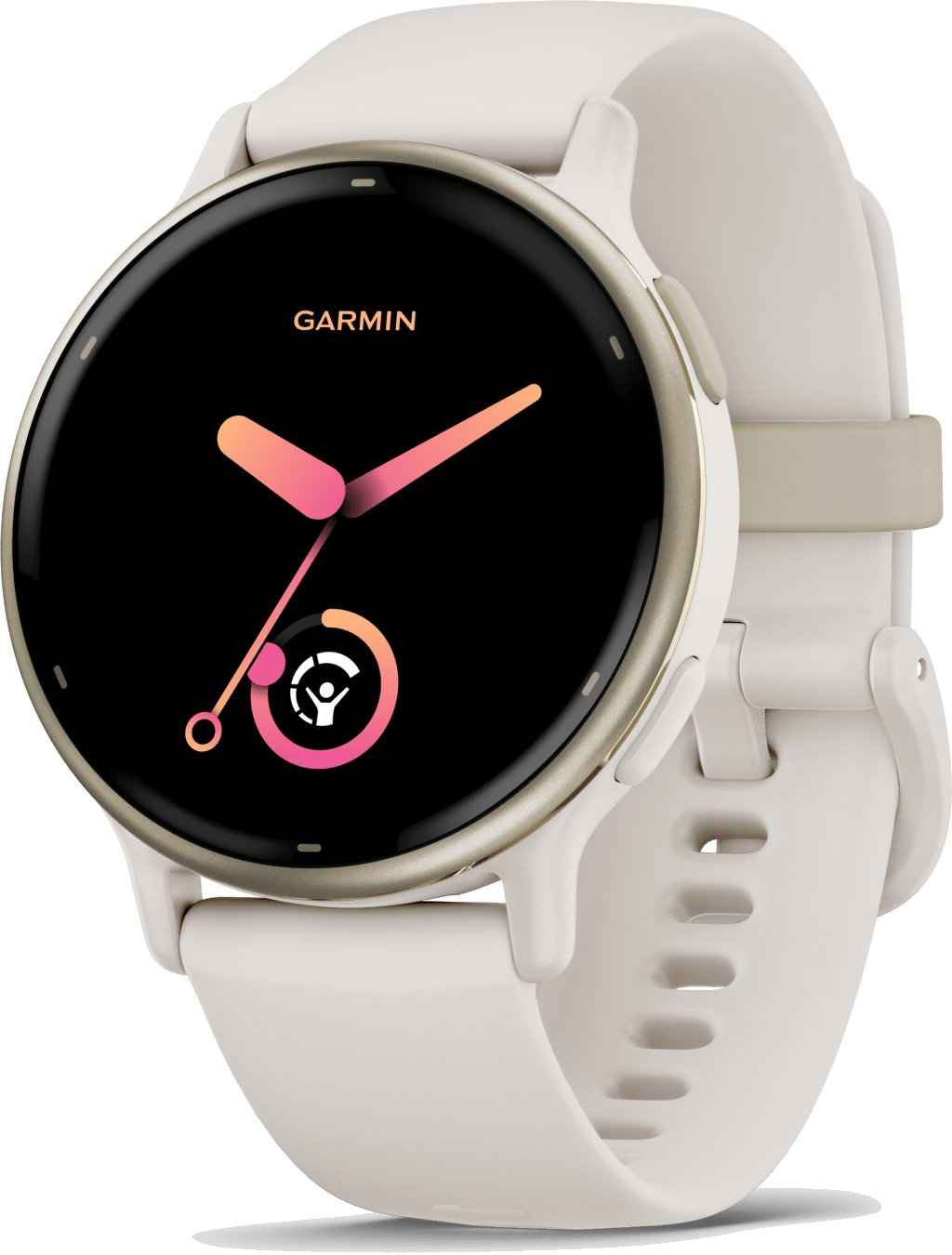 Garmin Vivoactive 5 Music - Smartwatch – Sporthorloge - AMOLED-Scherm -11 dagen batterij - Sportapps 30+ - Meditatie - Garmin Pay – Slaapcoaching - Ivory/Cream Gold