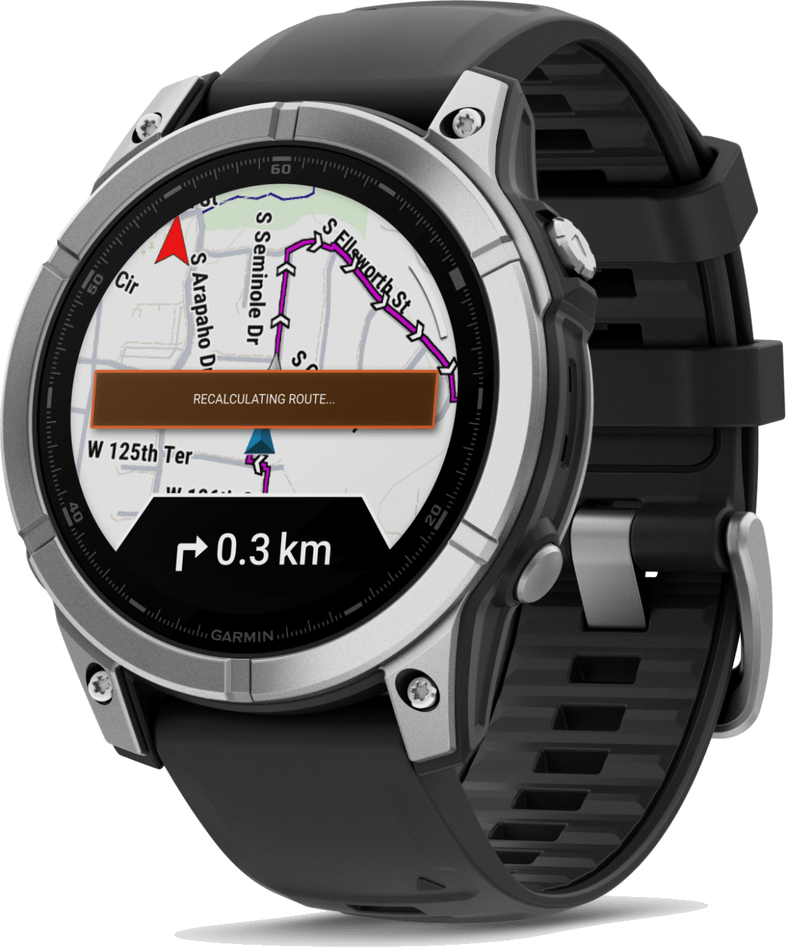 Garmin fēnix® E smartwatch, roestvrij staal, 47 mm