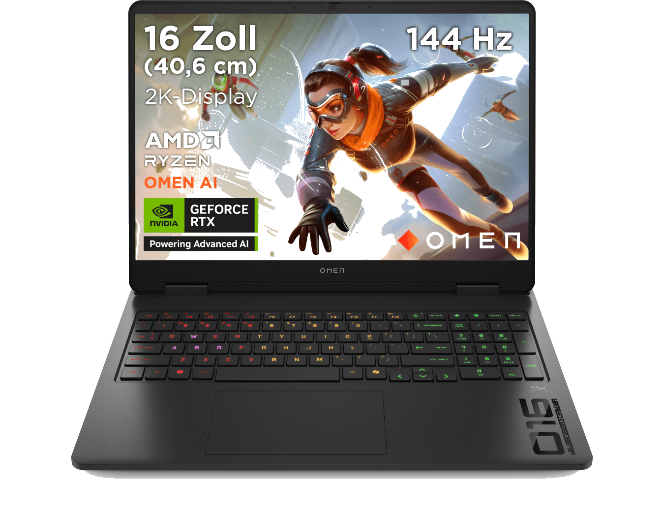 HP Omen 16 16-ap0091ng Gaming Notebook - AMD Ryzen™ 9 8940HX - 16GB - 1TB SSD - NVIDIA® GeForce® RTX™ 5060