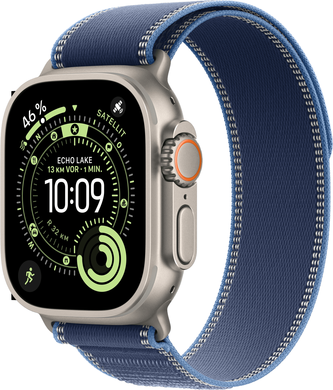Apple Watch Ultra 3 GPS + Cellular, titanium kast, Trail Loop, 49 mm