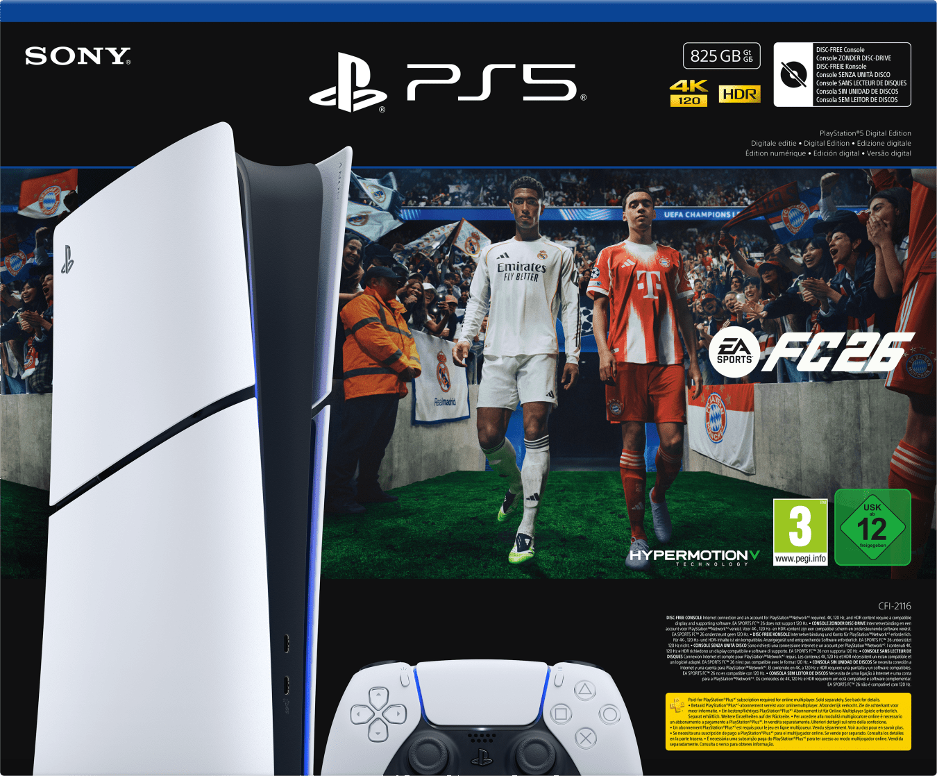 Sony PlayStation 5 Slim Digital Edition E-Chassis + FC 26 Console