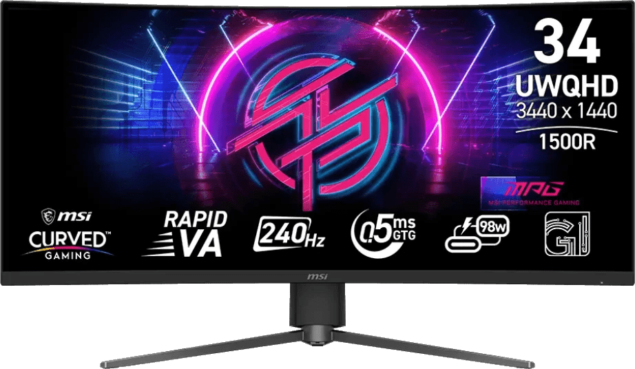 MSI MPG 346CQRFDE X24 Display - 34" - UWQHD (3440 x 1440) - 9S6-3DD94M-002