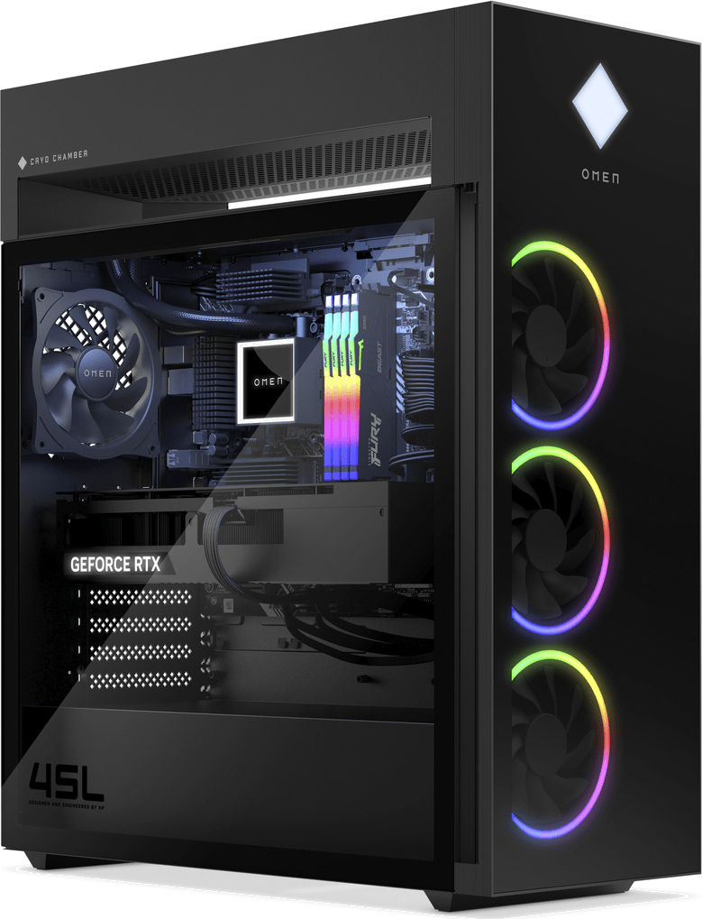 HP Omen 45L GT22-2001ng Gaming Desktop - Intel® Core™ i7-14700K - 32GB - 3TB SSD - NVIDIA® GeForce® RTX™ 4080