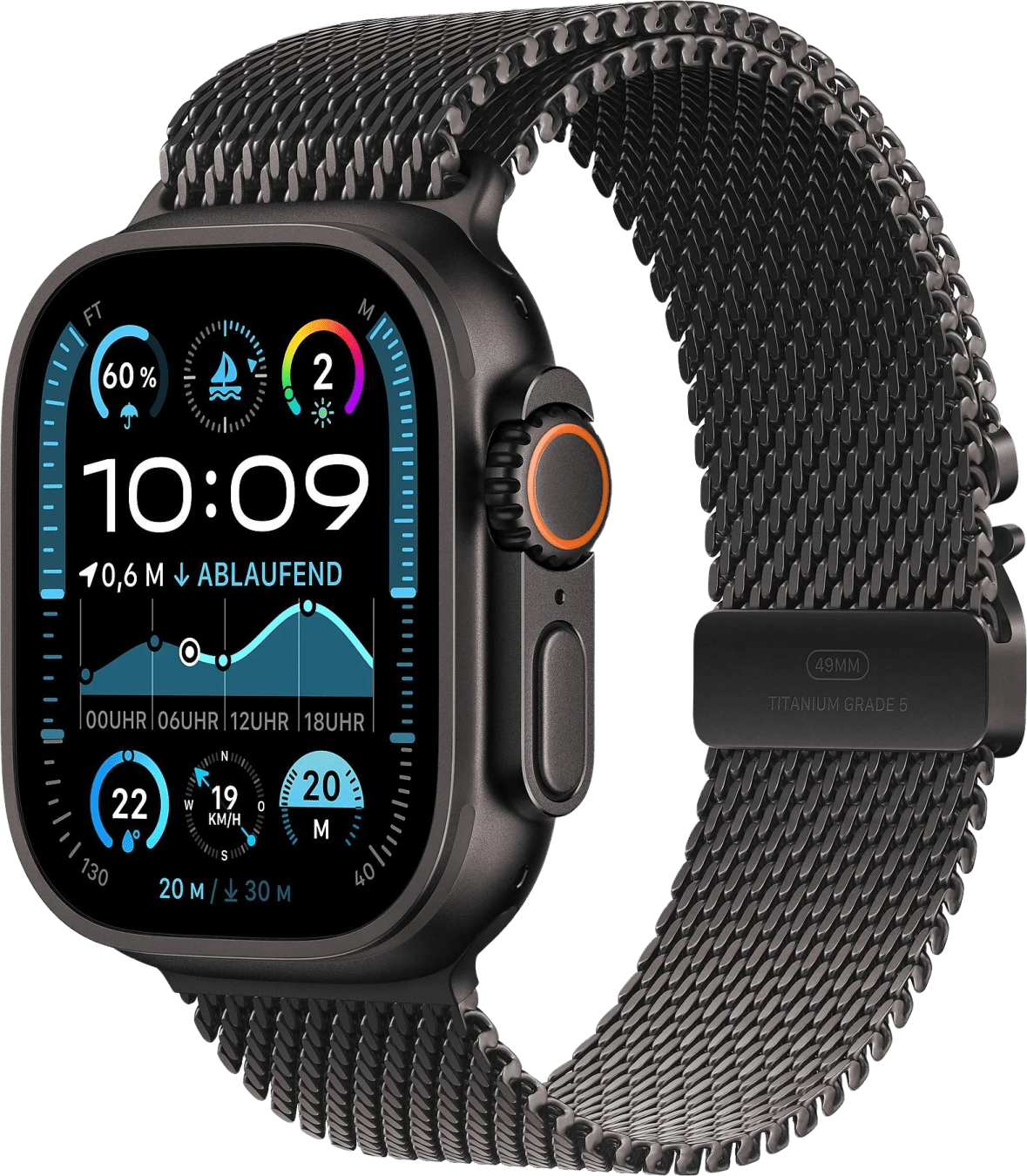 Apple Watch Ultra 2 GPS + Cellular, Titangehäuse, 49 mm