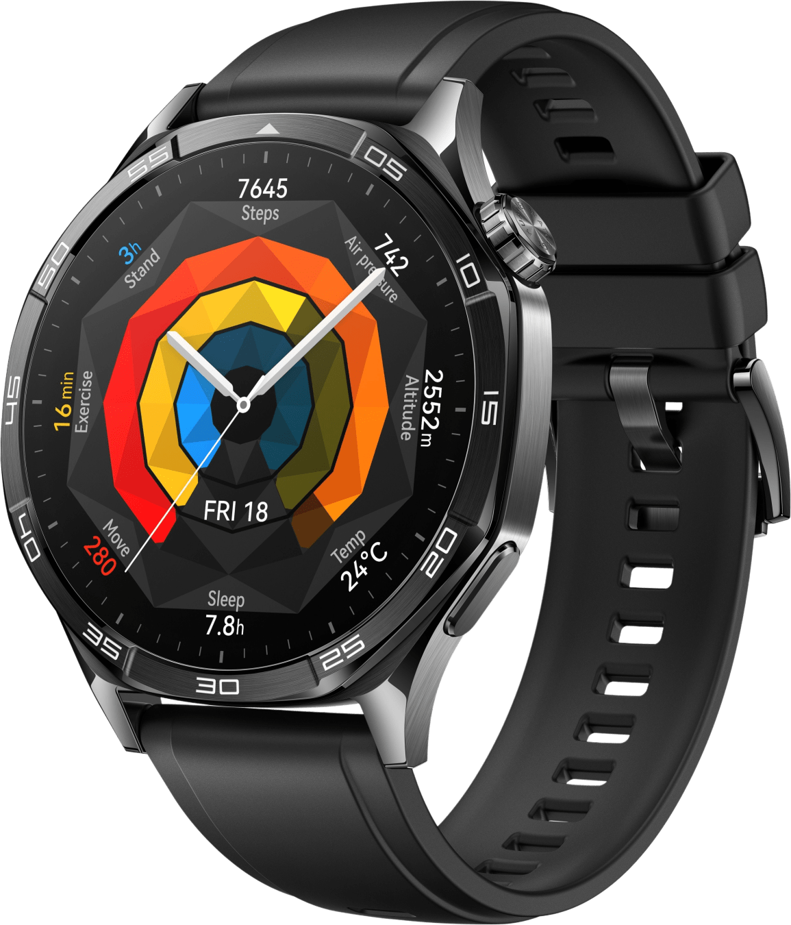 Huawei Watch GT5 Smartwatch, Stainless Steel Case, 46mm