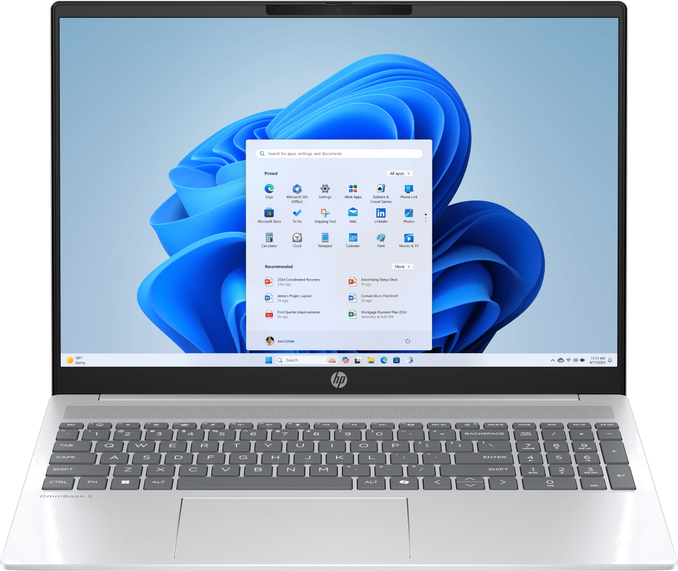 Portátil HP OmniBook 5 16-af1055ng - Intel® Core™ Ultra 5-225U - 16 GB - SSD de 512 GB - Gráficos Intel® - Alemán (QWERTZ)