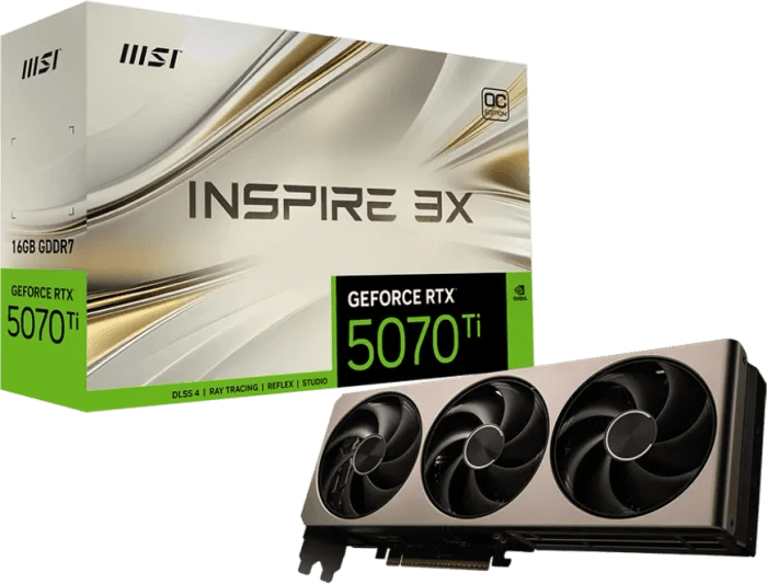 MSI GeForce RTX 5070 Ti 16G INSPIRE 3X OC Grafikkarte