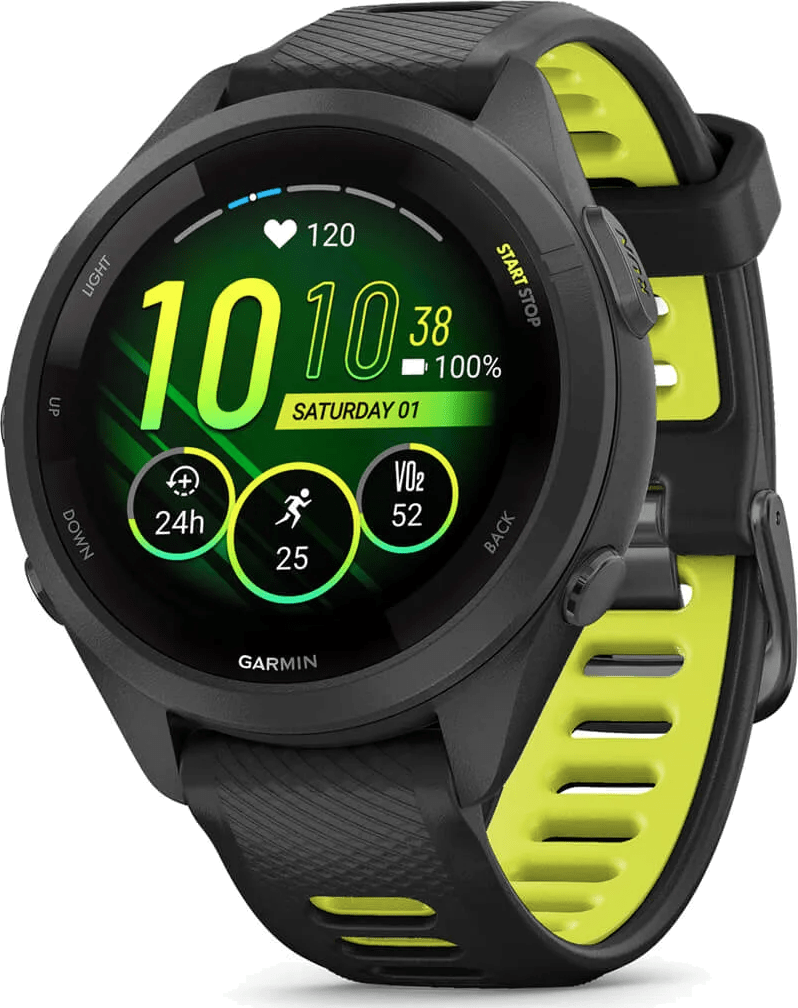 Reloj inteligente Garmin Forerunner 265s, caja de polímero reforzado con fibra, 42 mm